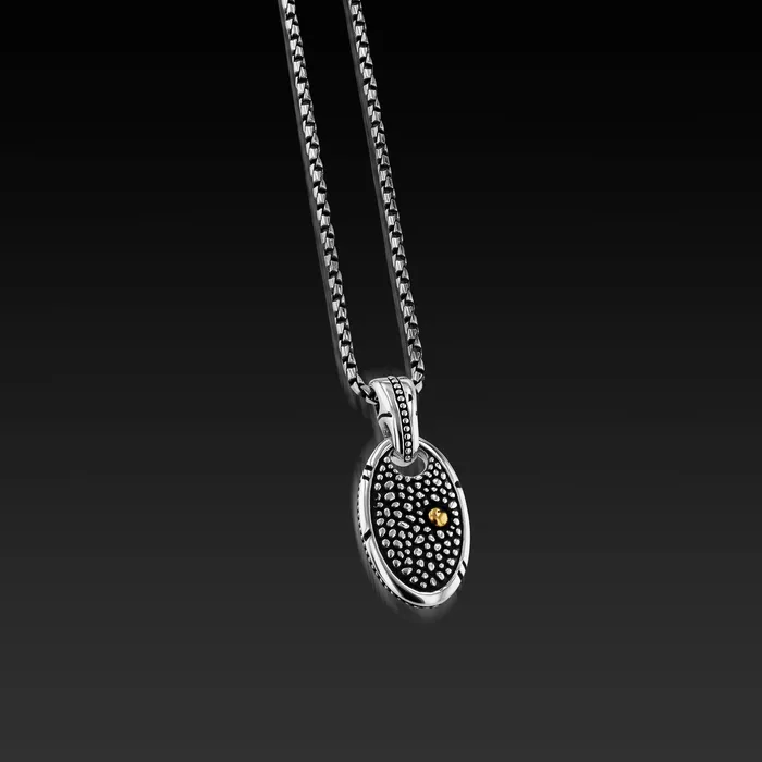 Matrix Oval Dog Tag Pendant Necklace John Atencio Necklaces