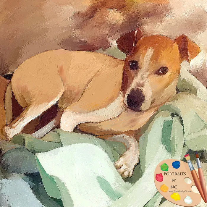 Portraits by NC Earrings Modern Dog Portrait