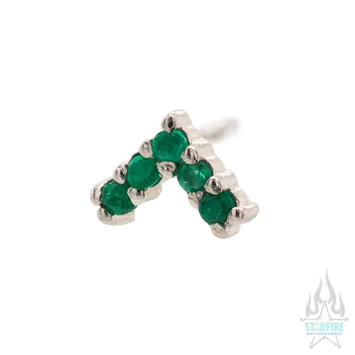 Earrings Tawapa threadless Apex Pin in Gold with Gemstones