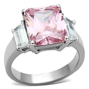 Green Rings CJG1272 Wholesale Radiant Rose CZ Stainless Steel Ring