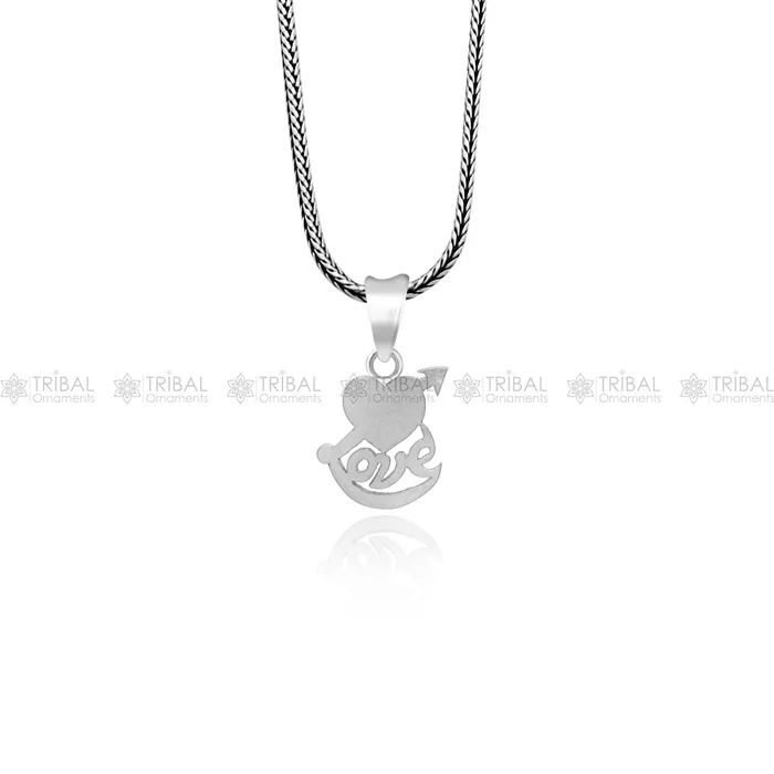 TRIBAL ORNAMENTS Necklaces 925 Sterling silver diamond heart and love design pendant nsp944 TRIBAL ORNAMENTS Necklaces 925 Sterling silver diamond heart and love design pendant nsp944