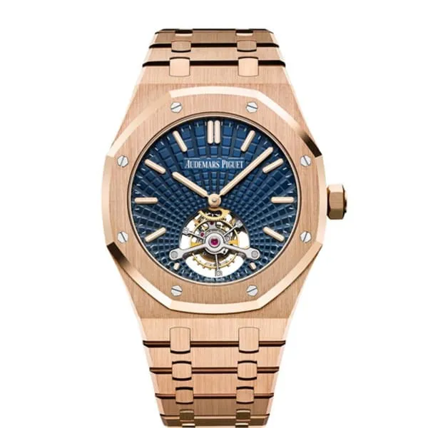 Audemars Piguet Royal Oak Tourbillon ExtraThin 41mm Mens Watch Ref 26522OROO1220OR01 Blue Dial 18K Rose Gold Bracelet Audemars Piguet Bracelets Audemars Piguet Royal Oak Tourbillon ExtraThin 41mm Mens Watch Ref 26522OROO1220OR01 Blue Dial 18K Rose Gold Bracelet Audemars Piguet Bracelets