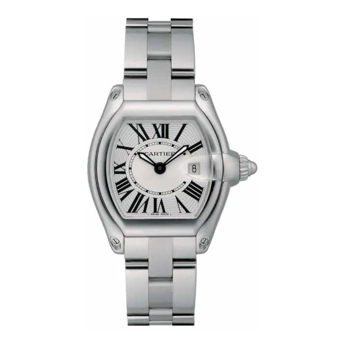 Cartier Roadster 36mm Watch Ref W62016V3 Silver Roman Dial Stainless Steel Bracelet Cartier Bracelets Cartier Roadster 36mm Watch Ref W62016V3 Silver Roman Dial Stainless Steel Bracelet Cartier Bracelets
