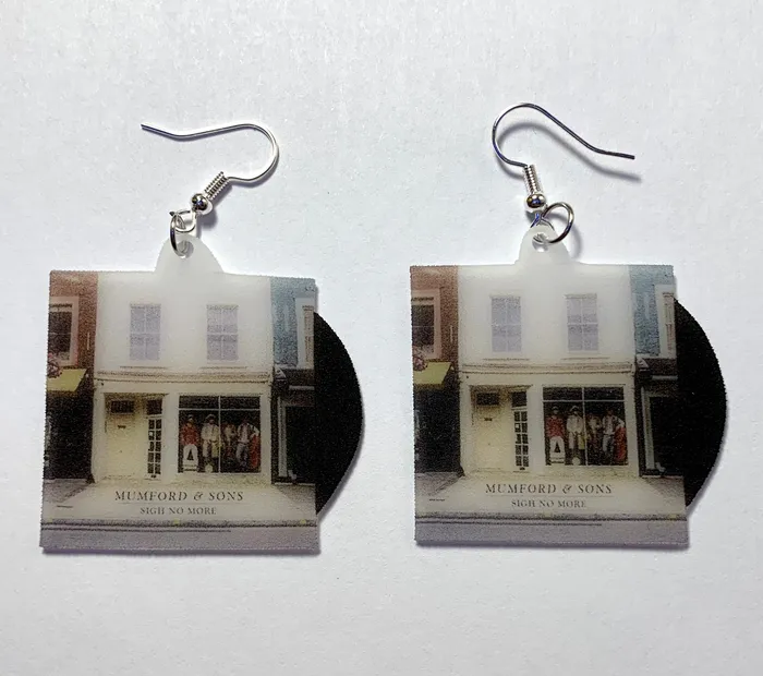 Earrings Mumford and Sons Sigh No More Vinyl Album Handmade Earrings Sam Makes Things Earrings Mumford and Sons Sigh No More Vinyl Album Handmade Earrings Sam Makes Things