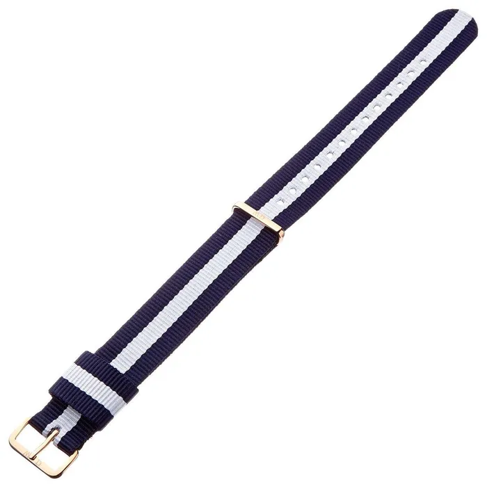 Daniel Wellington BDW0703DW Classic Glasgow 18mm Navy Blue White Nylon Watch Strap MGS Watches Daniel Wellington BDW0703DW Classic Glasgow 18mm Navy Blue White Nylon Watch Strap MGS Watches