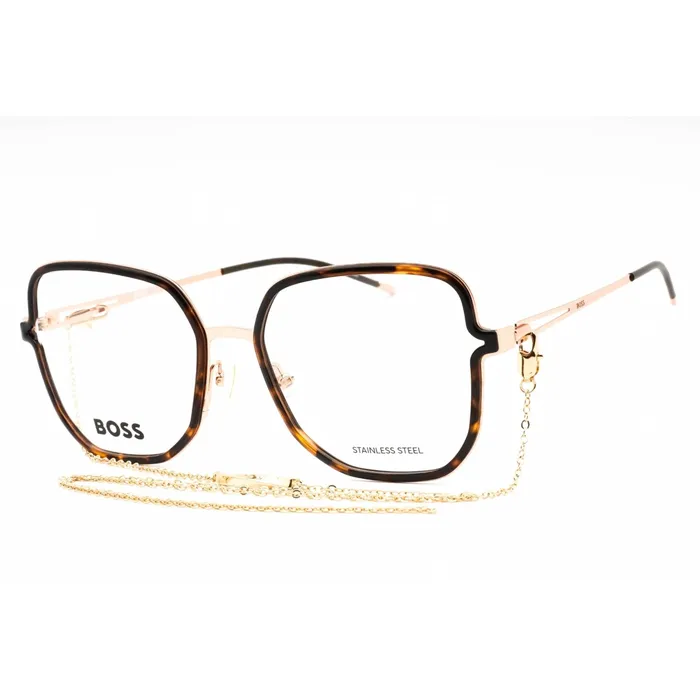 Hugo Boss PreStyled Sets Hugo Boss Womens Eyeglasses Gold Havana Plastic Square Frame BOSS 1394 006J 00 Hugo Boss PreStyled Sets Hugo Boss Womens Eyeglasses Gold Havana Plastic Square Frame BOSS 1394 006J 00