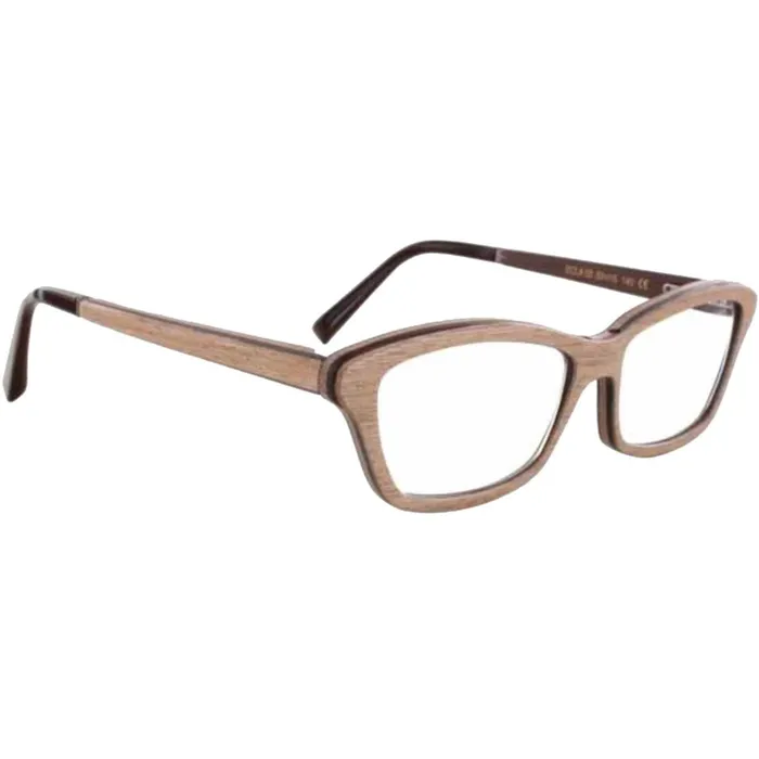 PreStyled Sets Gold Wood Gold Wood Womens Eyeglasses Sand Tanganika Wood Frame GOLD WOOD ECLA 003 PreStyled Sets Gold Wood Gold Wood Womens Eyeglasses Sand Tanganika Wood Frame GOLD WOOD ECLA 003