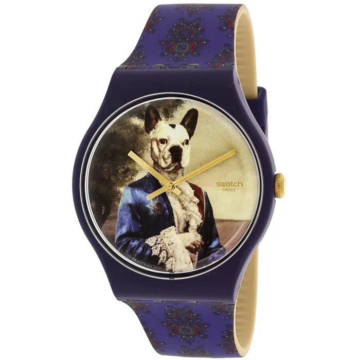 Swatch Watches Swatch Mens Watch Sir Dog Swiss Quartz Plastic Case Blue Silicone Strap SUON120 Swatch Watches Swatch Mens Watch Sir Dog Swiss Quartz Plastic Case Blue Silicone Strap SUON120